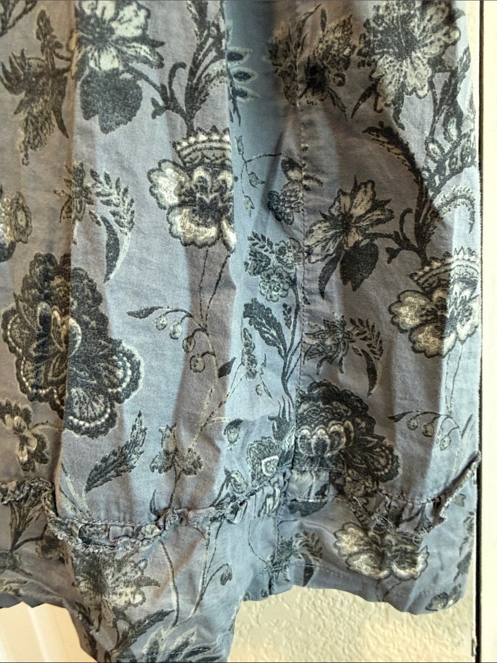 Converse Gray Floral Ruffle-Neck Drawstring Mini Dress - Picture 5 of 8